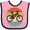 Pink and Black, variant on Inktastic Bicycle Vintage Cyclist Sunset Boys or Girls Baby Bib