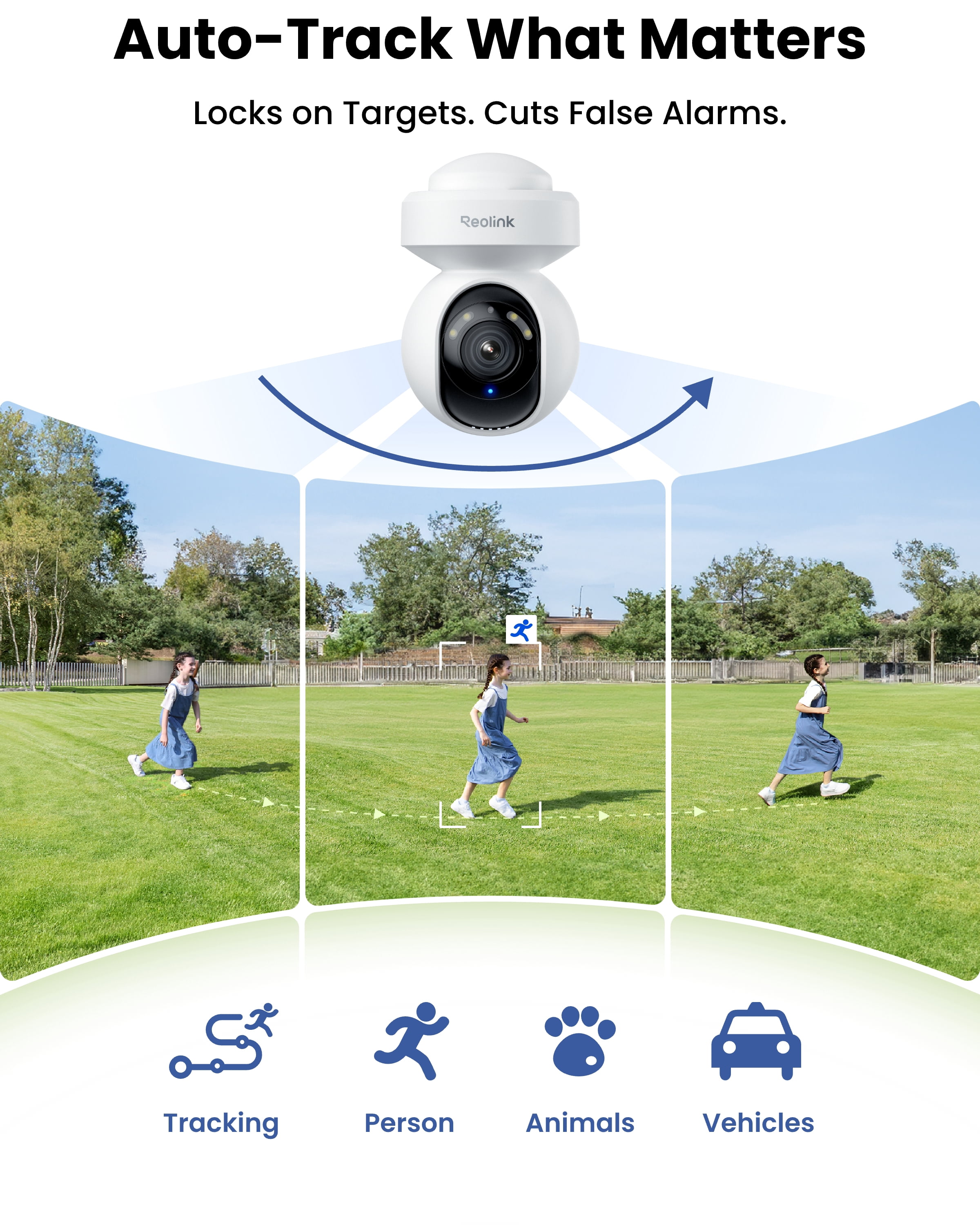 Reolink E1 Outdoor Pro 4K PTZ WiFi Camera, 3X Optical Zoom, Auto Tracking, AI Detection, Hardwired