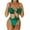 00 # Green, variant on REORIAFEE Women Swimsuit Bikini Bathing Suit Retro Bathing Suit One Piece Hollow Out Push Up Bikini Pad Swimwear Beachwear Green L