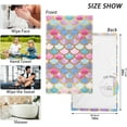 thumbnail image 2 of Fish Scales Towels Set of 2, Super Soft Absorbent Hand Towel Cotton Bath Towels for Bathroom Hotel Kitchen Spa Gym 16 X 28 Inches Washcloths, 2 of 7
