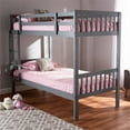 thumbnail image 2 of Bowery Hill Grey Finished Wood Twin Size Bunk Bed, 2 of 7