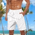 thumbnail image 2 of LIBRCLO Swim Trunks for Men Thin Quick Dry Hawaiian Bathing Suits Swimwear Elastic Waist Swimsuits Summer Beach Board Shorts White 4XL, 2 of 5