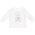 thumbnail image 3 of Inktastic Skull and Crossbones Boys or Girls Long Sleeve Toddler T-Shirt, 3 of 5