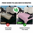thumbnail image 4 of Golf Cart Seat Covers for 2 Seater, Pink Burlap Texture Soft Microfiber Cart Seat Towel Blanket, Farmhouse Vintage Pink Absorbent Breathable Non Slip Bench Seats Protector for Golf Course 51"x31", 4 of 9