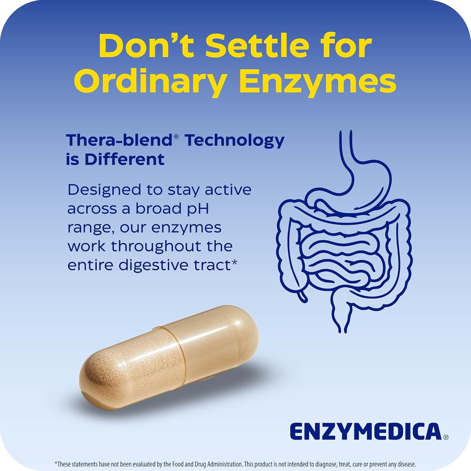 Enzymedica Digest Complete, Digestive Enzyme Supplement for Men & Women, Support for Gut Health, Eases Gas & Bloating, Vegan & Kosher- 90 Capsules