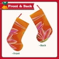 thumbnail image 2 of Lsque Orange Flower Psychedelic Pattern 18 Inch Christmas Stockings, Festive Holiday Stocking for Christmas Decorations Holiday Decor, 2 of 8