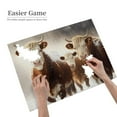 thumbnail image 2 of Cows In Snow Winter Scene 500-Piece Wooden Jigsaw Puzzle for Adults, Fun & Challenging Family Brain-Teaser, Perfect Home Decor & Gift, 2 of 7