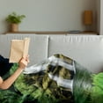 thumbnail image 3 of Waterfall Soft Flannel Fleece Throw Blanket, Double Waterfalls Flow to Natural Lake Bushes and Grass Like Garden Print, Cozy Plush for Indoor and Outdoor Use, 50" x 70", Green, by Ambesonne, 3 of 5