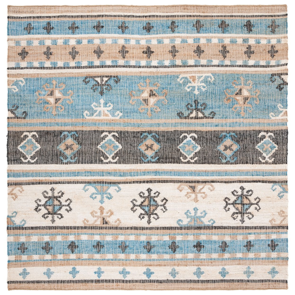 SAFAVIEH Kilim Elsie Tribal Area Rug, Blue/Ivory, 8' x 10'