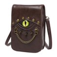 thumbnail image 2 of Monedero Salvador para teléfono bolso cartera hebilla marron oscuro, 2 of 10