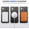 thumbnail image 3 of Military Grade Samsung Galaxy A54 5g Case with Stand and Magnetic Mount Black, Durable 2 in 1 Soft TPU Shell and Hard PC Cover Samsung A54 5g Phone Case Shockproof (Black), 3 of 16