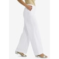 thumbnail image 2 of Jessica London Women's Plus Size Petite Stretch Cotton Chino Wide-Leg Trouser, 2 of 4