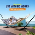 thumbnail image 6 of Zupapa Quick Dry Hammock with Stand,12 Feet Hammock Stand with Curved Spreader Bar for Outdoor Backyard, 2 Persons Use 450 lbs Capacity, 6 of 8