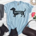 thumbnail image 2 of Dachshund Mama T-shirt, Unisex Women's Shirt, Dachshund Owner, Best Dog Mom Gift, Heather Light Blue, Medium, 2 of 6