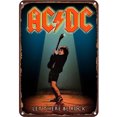 thumbnail image 1 of Placa Metal Vintage Orquesta ACDC Pared Pintura Hierro Rectangular 20x30cm, 1 of 9