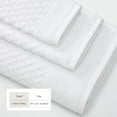 thumbnail image 4 of Great Bay Home Quick Dry Diamond Waffle 6 Piece Hand Towel Set, Optic White, 4 of 7