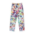 thumbnail image 4 of Disketp Colorful Watercolor Dots Men'S Pajama Pants - Ultra Soft Fleece Sleep And Lounge Pants (Size: S-Xxl), 4 of 9