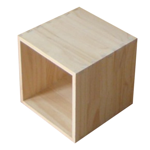 TABLZONE Lid Wood Craft Box Unfinished Storage Cabinet Dovetail Joints Open Front For Diy Bookshelf
