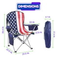 thumbnail image 2 of CozyBox 2 Pack Premium Portable Folding Chairs with Can Cooler and Storage Pocket -[USA Flag 2 Pack], 2 of 7