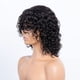 thumbnail image 2 of Cabello Corto y Rizado Hot6sl Negro para Mujer con Flequillo, 2 of 7