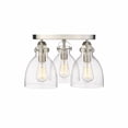 thumbnail image 3 of 410-3F-SN-G410-7WH Innovations Lighting Newton Sphere - 3 Light Flush Mount In Industrial Style-10.63 Inches Tall and 19.63 Inches Wide-Satin Nickel, 3 of 3