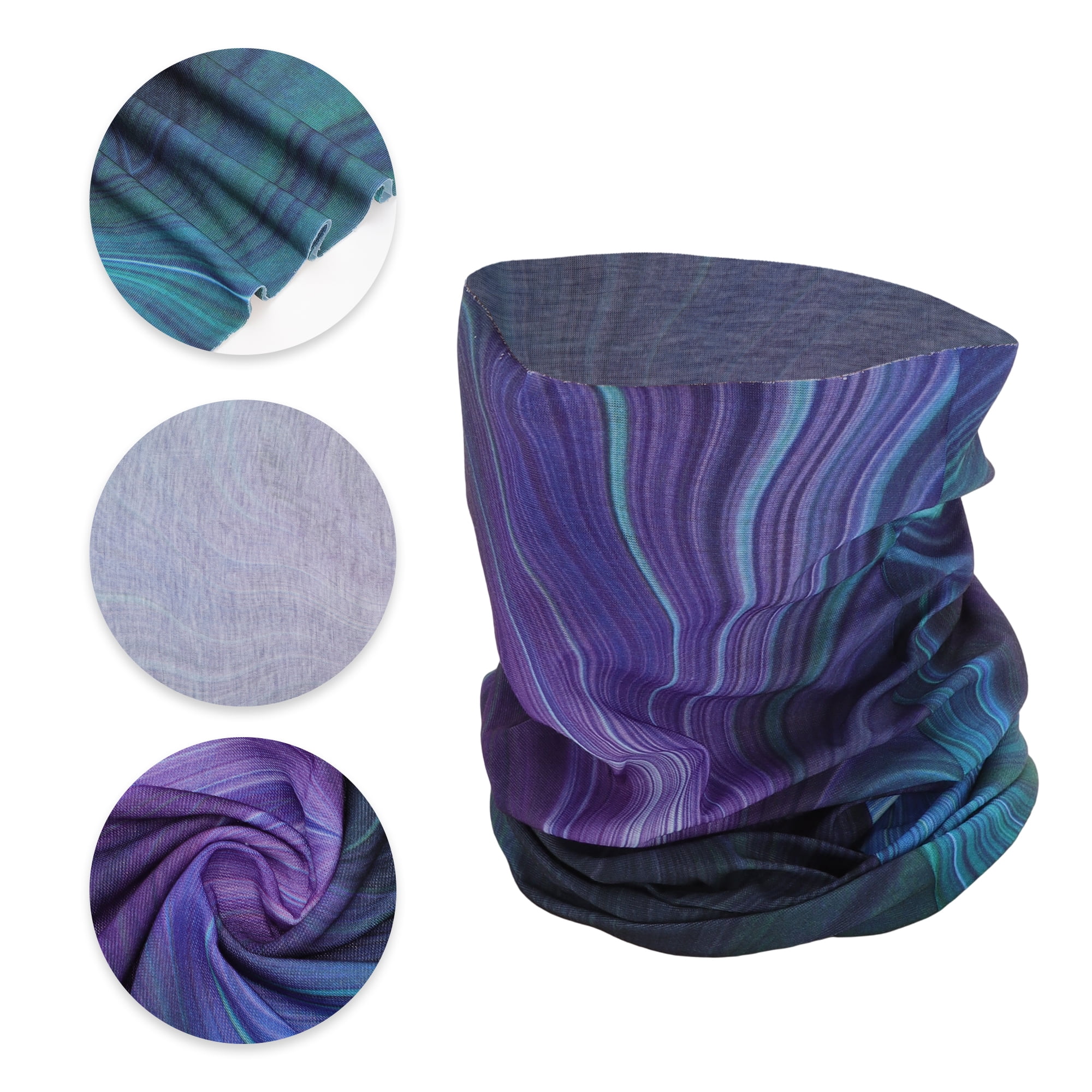 Unique Bargains Windproof Face Scarf Masks 1 Pc Purple, Deep Green