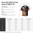thumbnail image 5 of Lsque Cosmic Dog Starry Night print Men's Cuban Collar Short Sleeve Shirt Summer Beachwear Casual Button Down Fashionable Vacation Leisure Shirt-3X-Large, 5 of 7
