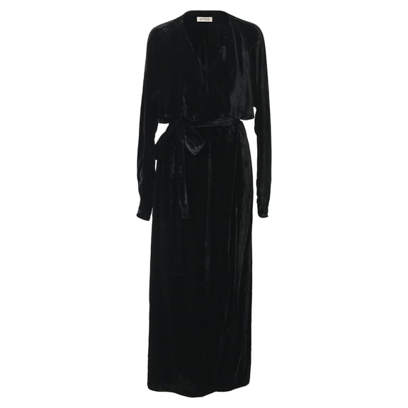 Pre-Owned The Attico Raquel Wrap Maxi Dress in Black Velvet
