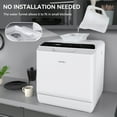 thumbnail image 4 of Hermitlux Portable Dishwasher Countertop, 5 Washing Programs Mini Dishwasher with 5-Liter Water Tank, HMX-DW04, 4 of 8