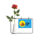 thumbnail image 1 of Usted saltar salto Titanic Botella de decoración de jarrones colgantes de flores rosas artificiales, 1 of 3