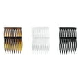 Scunci Small Plastic Side Hair Combs, Black, Clear, and Tortoise Shell