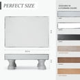 thumbnail image 2 of EOSAHR Decorative Wood Riser for Display :Modern Farmhouse Pedestal Stand for Home & Kitchen Decor and Stylish Soap Stand for Sink - Rustic Bathroom Counter Tray and Countertop Organizer (Light Gray), 2 of 7