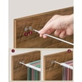 thumbnail image 3 of 2-Drawer File Cabinet, Locking Filing Cabinet for Home Office, Small Rolling File Cabinet, Printer Stand, A4, Letter-Size Hanging Files, Assembly Required, Honey Brown and Ink Black, 3 of 7