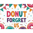 thumbnail image 4 of Colorful Design Banner Donut Theme Decorative Backdrop for Birthday Celebration Party Decoration Fun Event, 4 of 7