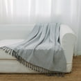thumbnail image 1 of Motif Chevron Gris avec Franges, 1 of 1