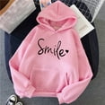 thumbnail image 2 of Lined Hoodie for Women Letter Print Long Sleeve Hooded Sweatshirt Fall Casual Tops, 2 of 3