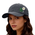 thumbnail image 4 of Ltpwer Baseball Caps for Women Fashionable,Cute embroidered baseball caps,Single Daisy Flower Washed Cotton Hat,Adjustable Vintage for Nature Lovers,Streetwear,Travel & Weekend Outings Grey One Size, 4 of 4