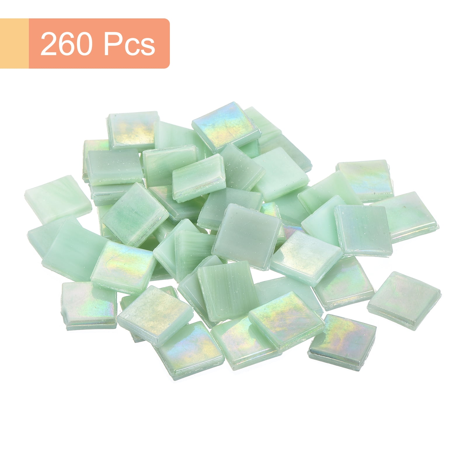 Uxcell 260Pcs Mosaic Tiles, Micro Glass Tiny Mini Mosaic Tile DIY Hobbies Handmade Crystal Free Stone Pale Forest Green