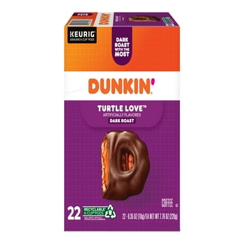 Dunkin' Turtle Love - Coffee pod - 22 pcs. - 100% arabica - 7.8 oz