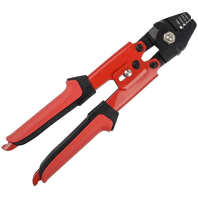 Whataatahia Engarzadora de virola de alambre para cuerda, herramienta para engarzar, engarzadora de virola de doble cilindro, 0,1 mm-2 mm