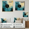 thumbnail image 4 of Designart "Blue And Black Minimalism Moon I" Abstract Collages Floater Framed Wall Art Living Room, 4 of 7