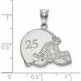 thumbnail image 3 of 10K White Gold 10Kw Personalized Football Helmet Pendant (16.3 X 20.5) Made In United States -Jewelry By Sweet Pea, 3 of 6