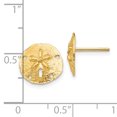 thumbnail image 2 of FJC Finejewelers 10k Yellow Gold Sand Dollar Post Earrings, 2 of 5