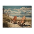 thumbnail image 3 of Designart "Retro Seashore Seating" Nautical & Beach Print on Natural Pine Wood, 3 of 5