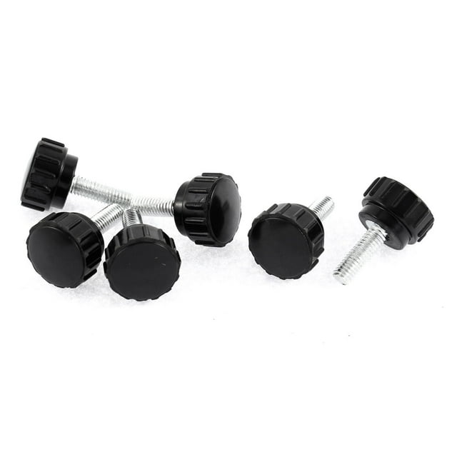 Unique Bargains M5 x 15mm Vis à Tête Ronde Boutons de Serrage Moletés 6 Pcs