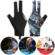 BLEEUS Left Hand Billiard Glove 3 Finger Snooker Cue Sport Glove Billiard Pool Glove(a) Sporting Supplies (A)