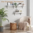 thumbnail image 3 of 24 Inch Wall Shelves for Bedroom Set of 3, Large Bathroom Floating Shelves for Wall, Long Decorative Hanging Arched Shelving Unit for Living Room Kids Girls Room Nursery Office (White), 3 of 7