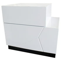 Best Master Poplar Wood Right-Facing Bedroom Nightstand in White/Black