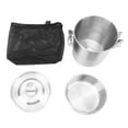 thumbnail image 2 of Portable Camping Cookware Pot, 304 Stainless Steel Portable Metal Rice Cooker Camping Cookware Large Capacity Pot for Outdoor Backpacking Camping Hiking Picnic, 2 of 7