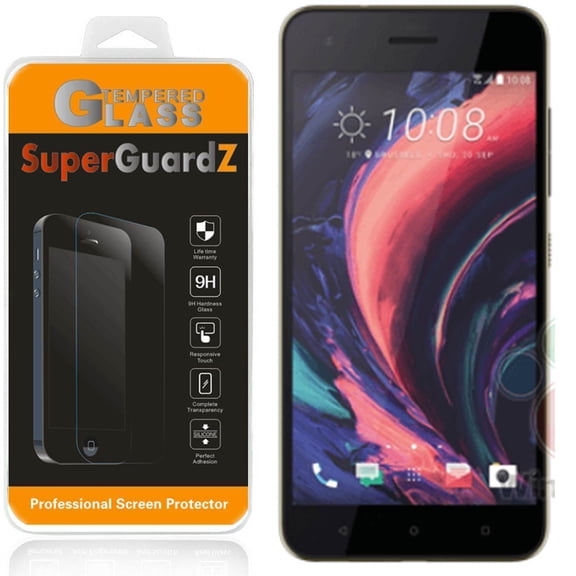 For HTC Desire 10 Pro - SuperGuardZ Tempered Glass Screen Protector [Anti-Scratch, Anti-Bubble]   LED Stylus Pen
